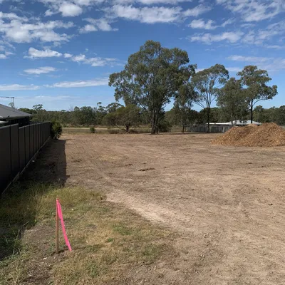 After: Defendable-space clearing on a bushland-edge block, Canberra